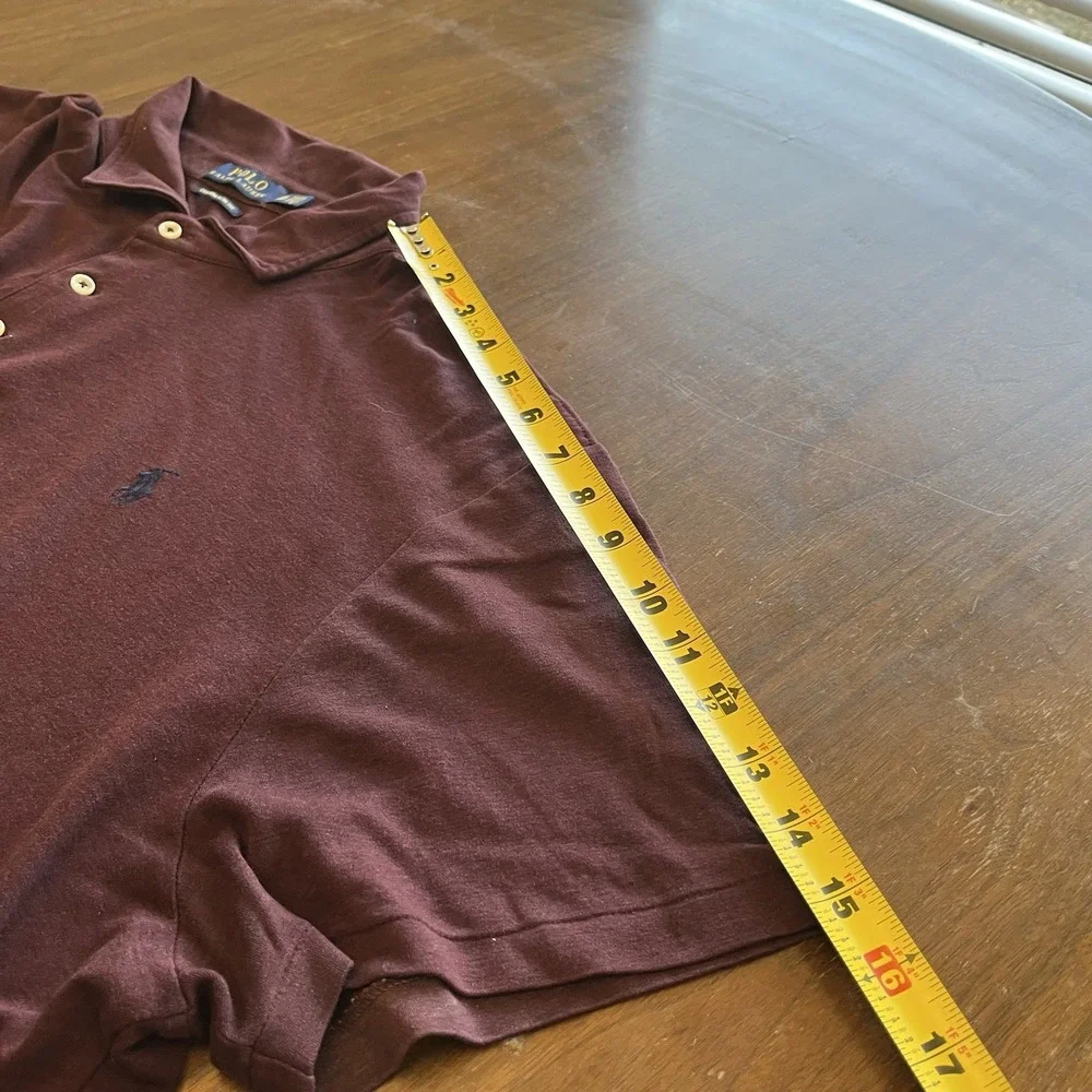 Mens  Polo Ralph Lauren Custom Slim Fit Polo Shirt Size 2XL Red